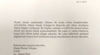 Cumhurbaşkanı Erdoğan'ın Oğlu Burak Erdoğan'ın Avukatı, Gözaltı İddialarını Yalanladı