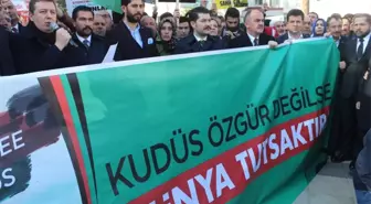 Denizli'de Trump'ın 'Kudüs Kararı' Protesto Edildi