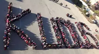 Kahta'da Öğrenciler Bedenleri ile Kudüs Yazısı Yazdı