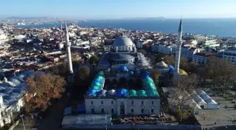 Restorasyonu Süren Beyazıt Camii'nin Son Durumu Havadan Görüntülendi