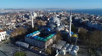 Restorasyonu Süren Beyazıt Camii Havadan Görüntülendi