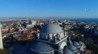 Restorasyonu Süren Beyazıt Camii'nin Son Durumu Havadan Görüntülendi