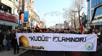 Kudüs Kararını Genç İmam Hatipliler Düzce'de Protesto Etti