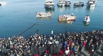 Balat'ta Denizden Haç Çıkarma Töreni Havadan Görüntülendi