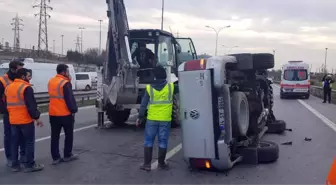 Uçağa Yetişmeye Çalışan Pilot Aracıyla Takla Attı