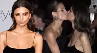 Heidi Klum ile Emily Ratajkowski Öpüşmesi Altın Küre Ödüllerine Damga Vurdu