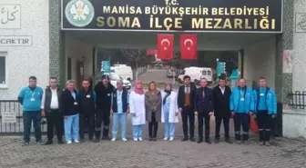 Soma Maden Şehitliğinde Bakım Çalışması