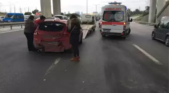 Tem'de Meydana Gelen Zincirleme Kazada Babaanne ve Torunu Yaralandı