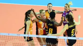 Galatasaray, Voleybolda Fenerbahçe'yi 3-0 Yendi