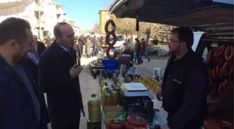 Başkan Başer ve AK Parti İlçe Başkanı Demirel, Pazar Esnafını Ziyaret Etti