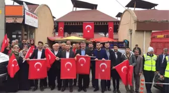 Milletvekili Açıkgöz Ürgüp'te Vatandaşlara Türk Bayrağı Dağıttı