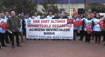 Yalova'daki Kamu-Sen Üyelerinden Zeytin Dalı Harekatı'na Destek