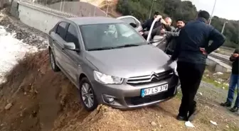 Uçurumun Kenarında Asılı Kalan Otomobili Böyle Kurtardılar