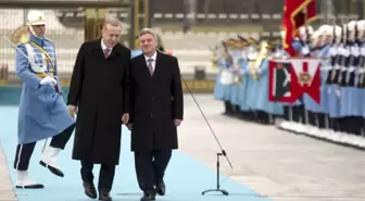 Cumhurbaşkanı Erdoğan, Makedonya Cumhurbaşkanı İvanov'u Resmi Törenle Karşıladı