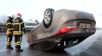 150 Metre Takla Atan Otomobilden Burnu Bile Kanamadan Çıktı