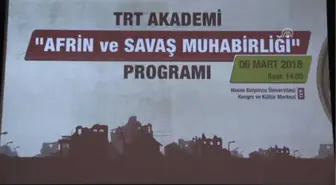 Afrin ve Savaş Muhabirliği' Programı (1)