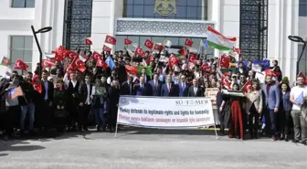 Selçuk'ta Yabancı Uyruklu Öğrencilerden Zeytin Dalı Harekatına Destek