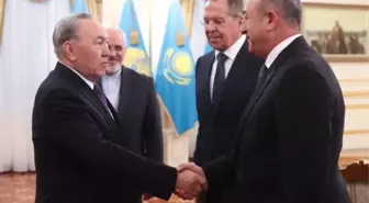 Dışişleri Bakanı Çavuşoğlu, Kazakistan Cumhurbaşkanı Nazarbayev ile Görüştü