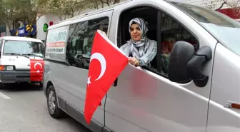 Afrin'e Giren Mehmetçiğe Manisa'dan Konvoylu Destek