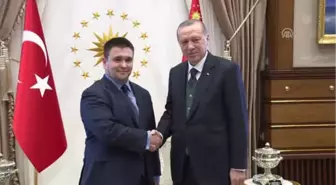 Cumhurbaşkanı Erdoğan Ukrayna Dışişleri Bakanı Pavlo Klimkin'i Kabul Etti