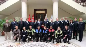 Osman Ak, Türk Polis Teşkilatı'nın Kuruluşunun 173. Yılı Dolayısıyla Vali İzzettin Küçük'ü Ziyaret...