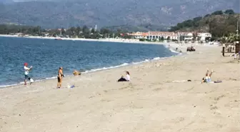 Çalış Plajı Traktörle Temizleniyor