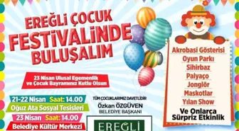 Ereğli Belediyesinden Çocuklar İçin 23 Nisan Festivali