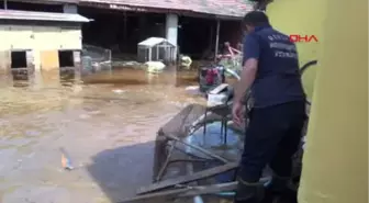 Denizli'de, Barajdan Fazla Su Salınınca Taşkın Oldu