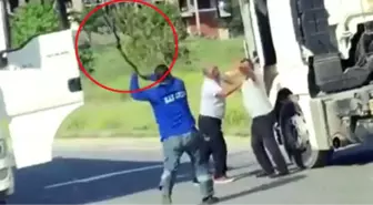 Yok Böyle Trafik Kavgası! Tartıştığı TIR Şoförüne Tırpanla Saldırdı