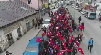 Sarıkamış'ta Öğrenciler Şehitleri İçin Yürüdü