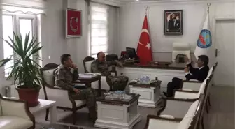 Korgeneral Erbaş'tan Kaymakam Özkan'a Ziyaret