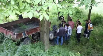 Devrilen Traktörün Sürücüsü Hayatını Kaybetti