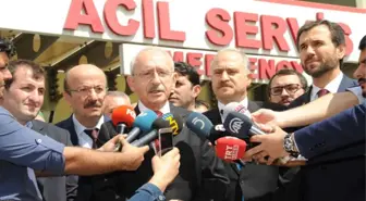 CHP Lideri Kılıçdaroğlu Kavgada Yaralanan Saadet Parti'liyi Ziyaret Etti