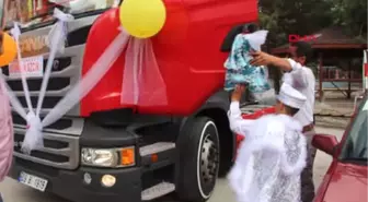 Burdur Tır'lardan Sünnet Konvoyu İlgi Çekti