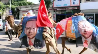 Develeriyle Dolaşıp, Erdoğan'a Destek İstiyor