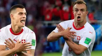 FIFA, Arnavut Kartalı Sevinci Nedeniyle Shaqiri ve Xhaka'ya 7 Bin 500 Pound Para Cezası Verdi