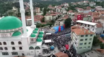 Şehit Uzman Çavuş Özkan'ın Son Yolculuğuna Uğurlanması Havadan Görüntülendi
