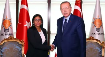 Cumhurbaşkanı Erdoğan, Venezuela Cumhurbaşkanı Yardımcısı Rodriguez'le Bir Araya Geldi