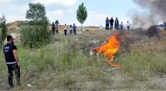 Uşak'ta Ele Geçirilen Uyuşturucu Maddeler İmha Edildi