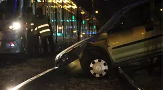 Otomobil Tramvay Yoluna Uçtu, Tramvay Seferleri Aksadı