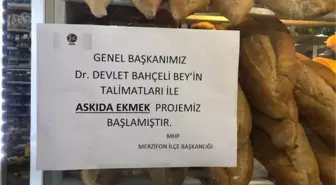 Merzifonlular Bahçeli'nin Çağrısıyla Askıda Ekmek Projesini Başlattı