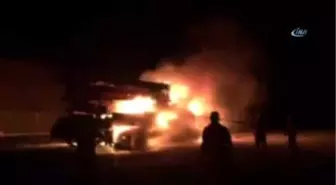 Mut'ta Beton Mikseri Alev Alev Yandı