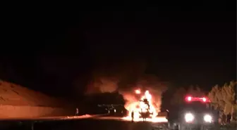 Mut'ta Beton Mikseri Alev Alev Yandı