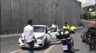 Beşiktaş'ta Otomobille Motosiklet Çarpıştı: 1 Yaralı