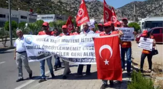 İşten Çıkartılan Muayene İstasyonu Çalışanlarından Protesto