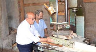 Başkan Sargın Hızarda Ağaç Biçip Sandık Çaktı