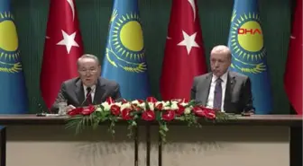 Erdoğan ile Kazakistan Cumhurbaşkanı Nazarbayev Ortak Basın Toplantısı Düzenledi-3