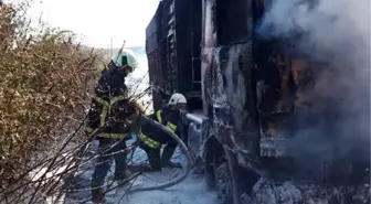 Söke'de Tır Alev Topuna Döndü