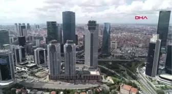 İstanbul Levent'teki İş Kuleleri'nin Havadan Görüntüleri