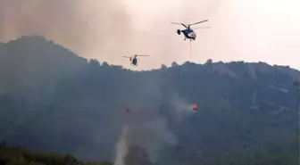 Kumluca'daki Yangında Soğutma Çalışmaları Devam Ediyor